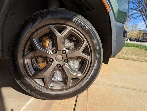 Plasti Dipped 21" Wheels in Brass Monkey color by HyperDip | Rivian Forum - R1T R1S R2 R3 News ...