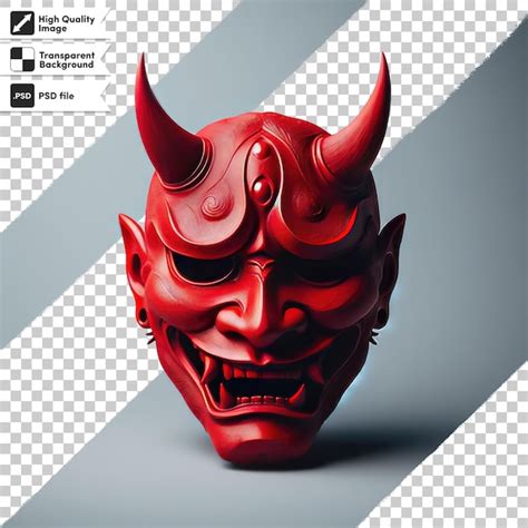 Premium PSD | Psd japanese mythology oni devil samurai mask on ...