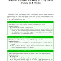 Creative Thinking Solutions Family and Friends - EVS Class 3 The World