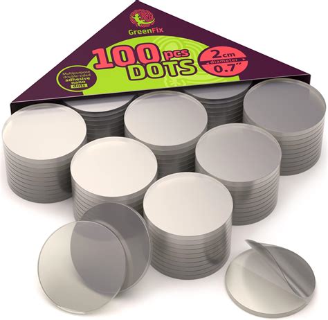 Double Sided Adhesive Dots 100PCs - Nano Sticky Dots Clear Heavy Duty ...