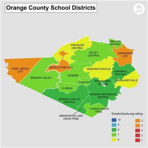 Orange County NY School Districts - School Information and District Map ...