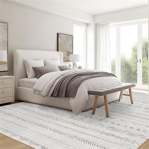 Washable 5x7 Rugs Bedoom, Deerly Moroccan Farmhouse 5 x 7 Rug with Non ...