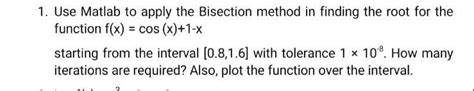 Image result for MATLAB Bisection Method Root-Finding