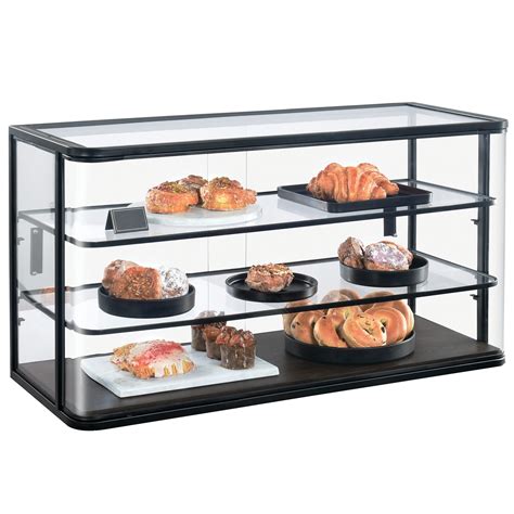 Cal-Mil 22416-112 3 Tier Pastry Display Case - 42"W x 17"D x 23"H, Dark ...