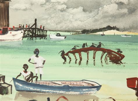 Adolf Dehn | Fishing Boats at Shore | MutualArt