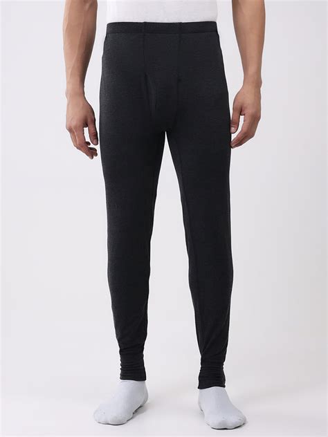 Buy Men Black Solid Thermal Lower Online in India - Monte Carlo