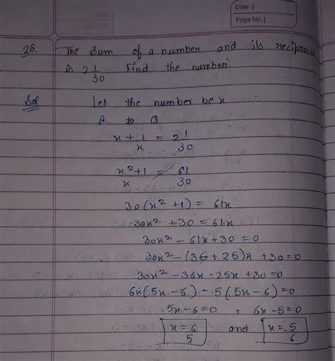 The sum of a proper fraction and its reciprocal is 61/30. Find the ...