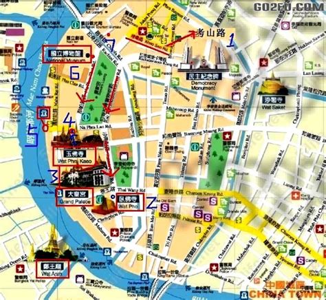 曼谷中文旅游地图_泰国地图中文版全图 - 随意贴
