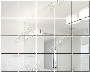 Mirror Sticker 42 cm big square 20 silver Acrylic Stickers 3D Stickers ...