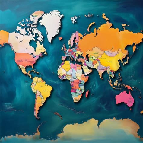 World Map with Colors 的图像结果