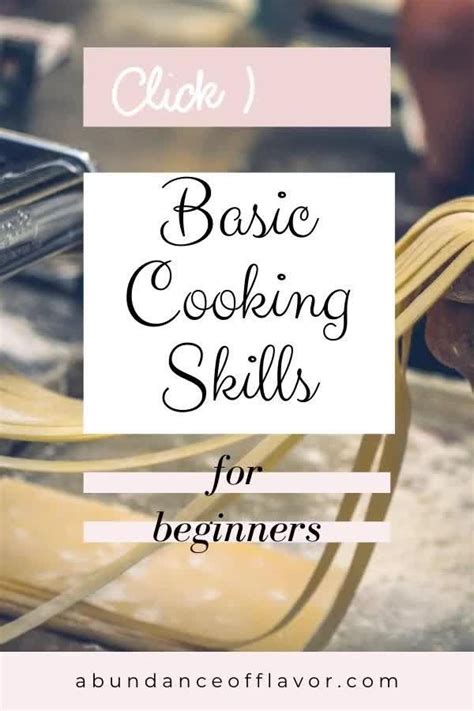 Basic Cooking Skills 的图像结果