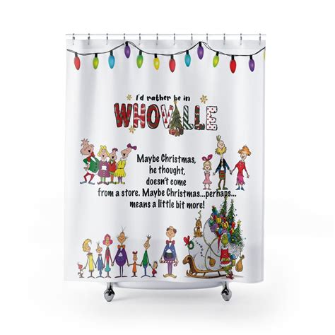 Buy Whoville How the Grinch Stole Christmas Themed Shower Curtain ...
