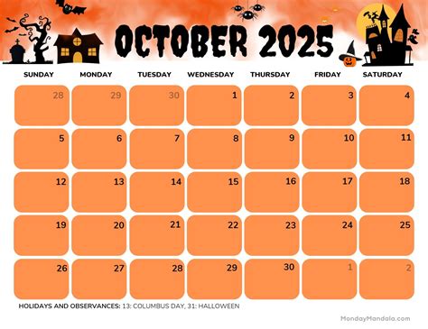 Oct 2026 Calendar With Holidays