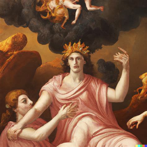 a Renaissance oil painting of Athena being born from | DALL·E 2