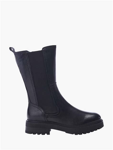 Moda in Pelle Olmeto Leather Chelsea Boots, Black