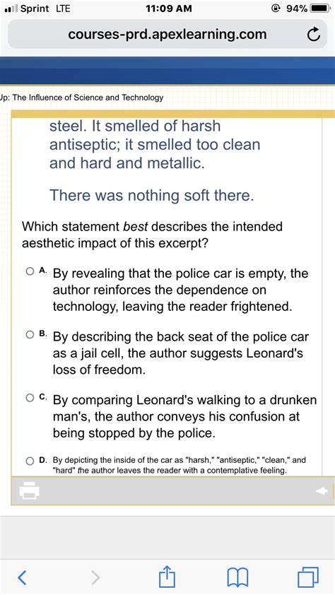 Which Sentence Best Describes an Aesthetic Impact Brainly - Ronald-has ...