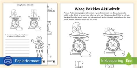 Weeg Pakkies - Massa Aktiwiteit
