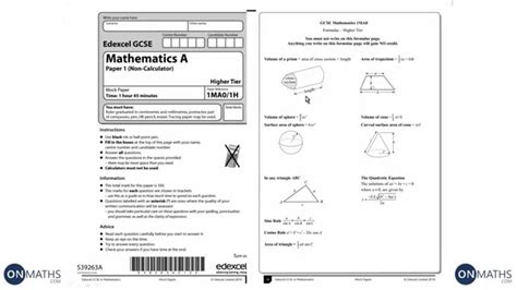 Image result for Math GCSE Mock Test