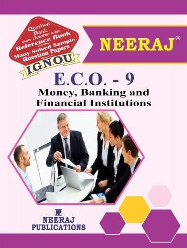 Buy ECO9-Money Banking & Financial Institutions (IGNOU help book for ...