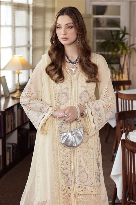 Nureh Mademoiselle Embroidered Swiss Voil Lawn Collection – NE-85 ...
