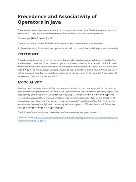 JavaScript Operators Precedence Table 的图像结果