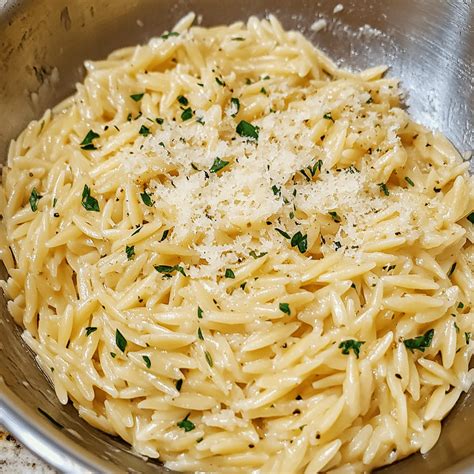 Garlic Parmesan Orzo Pasta Recipe