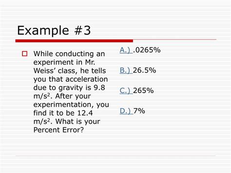 Image result for Percent Error Examples