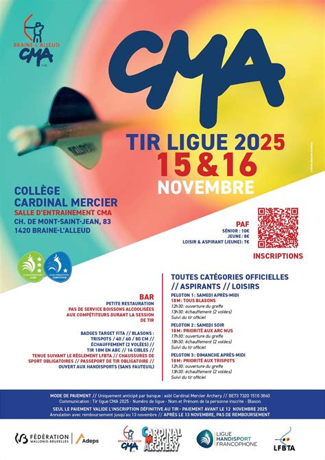 Tir ligue 2x18m le 15&16 novembre 2025, Chaussée de Mont Saint Jean ...