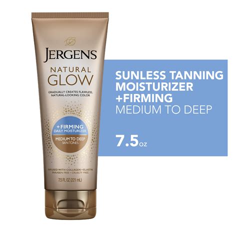 Jergens Natural Glow Sunless Tanning Daily Body Lotion, Medium to Deep ...