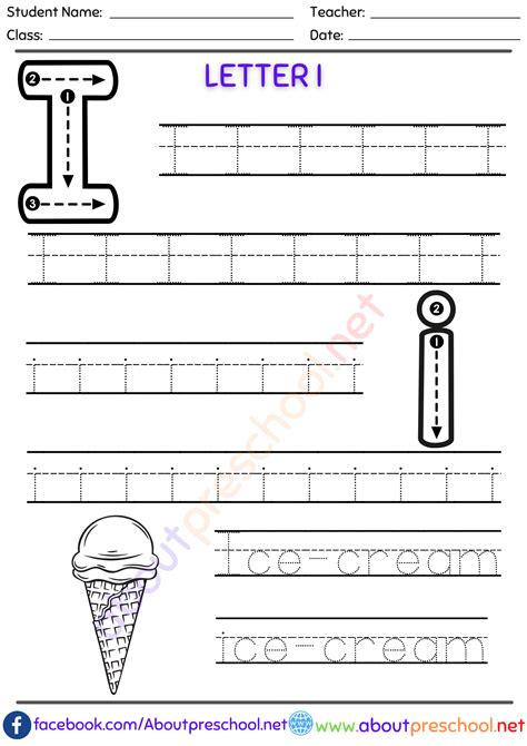 Kindergarten Letter Trace I - About Preschool
