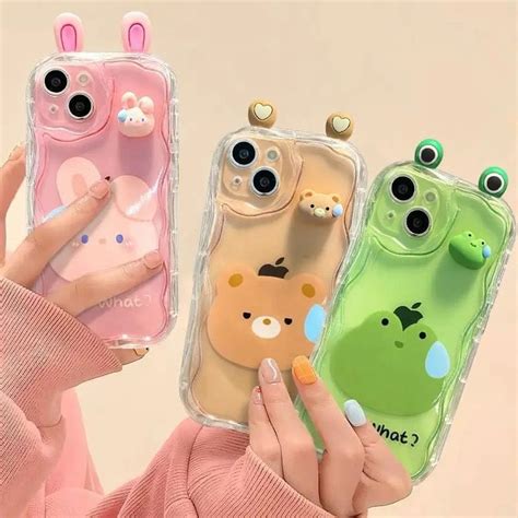3D Cute Bear Rabbit iPhone Soft Case – ATCASA