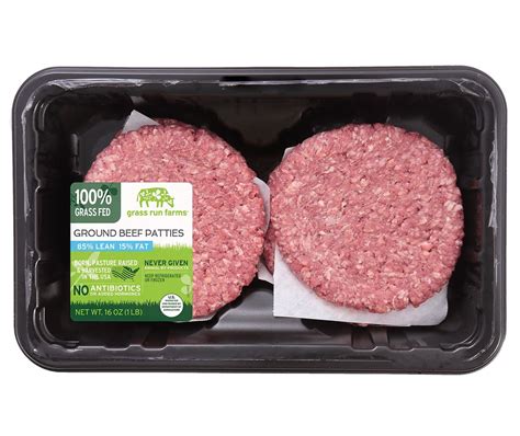 Grass Fed Ground Beef Patties Tray (85%-15%) | Grass Run Farms