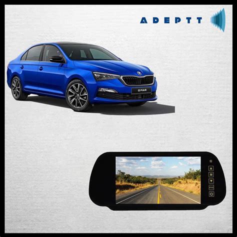 Adeptt RVM-4585 Rear-View Mirror 5" Capacitive Touch with 8 LED Camera ...