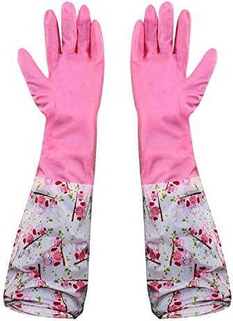 Woogor Pack of 2 Pair of Reusable Waterproof Household Latex Hand ...