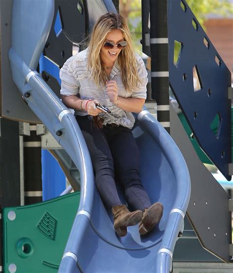 HILARY DUFF at Coldwater Canyon Park in Beverly Hills 07/11/2015 ...