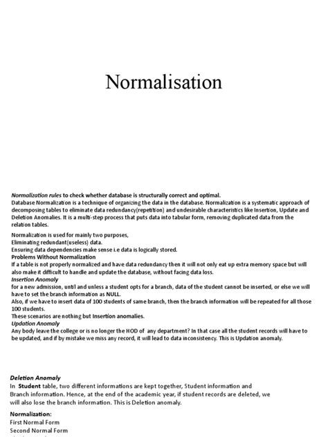 Image result for Normalisation