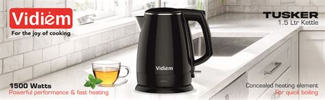 Vidiem Tusker 1.5 Litre Cool Touch Outer Body Electric Kettle
