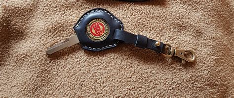royal enfield leather key cover - Indianleathercraft