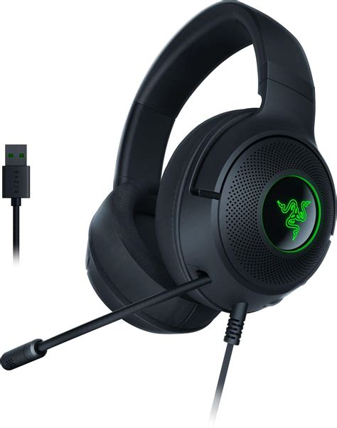 Razer Fone de ouvido Kraken V3 X com fio USB para jogos: construção leve - Drivers TriForce 40 ...