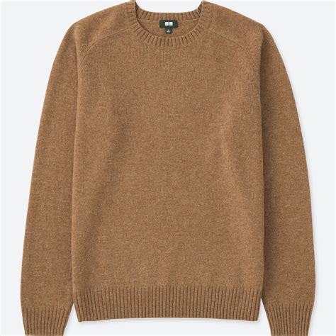 Men Lambswool Crew Neck Sweater | UNIQLO US