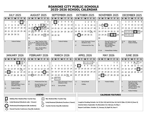 Roanoke City Public Schools Calendar 2026-2027 [PDF]