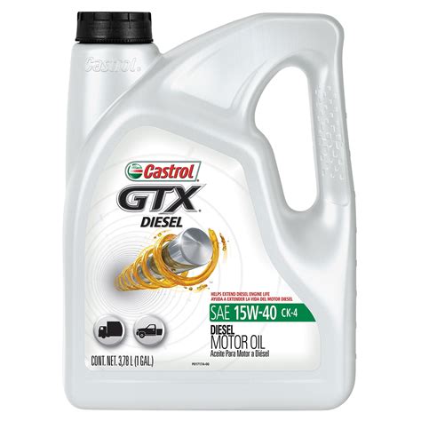 Castrol GTX CK-4 Conventional Diesel Motor Oil, 15W-40, 1 Gallon ...