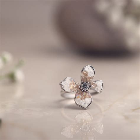 Rosaline Wings Champagne Bloom Ring – Amishka Jewels