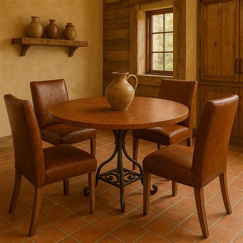 Spanish Mission Copper Dining Table | Artistry & Heritage - Rustica House