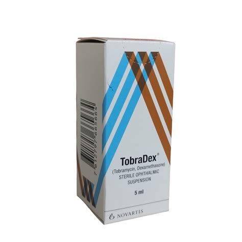 TOBRADEX (Tobramycin 0.3% + Dexamethasone 0.1%w/v) 5ml STERILE OPHTHALMIC SUSPENSION ...