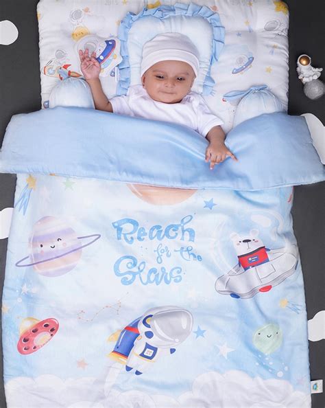 Buy Fancy Fluff Organic Baby Comforter - Nova-Blue Online at Best Price ...