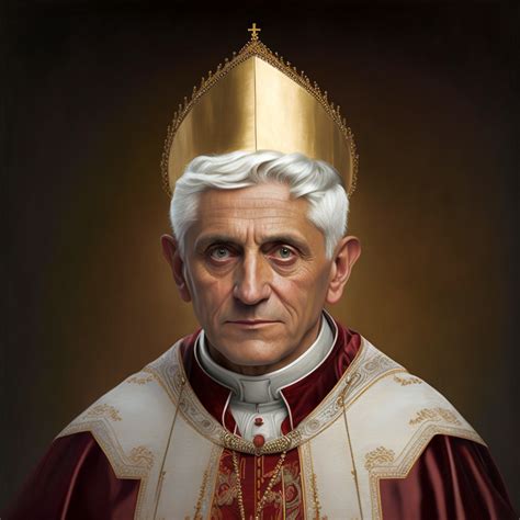 Pope Benedict XVI (2022) - Public Domain Catholic Painting