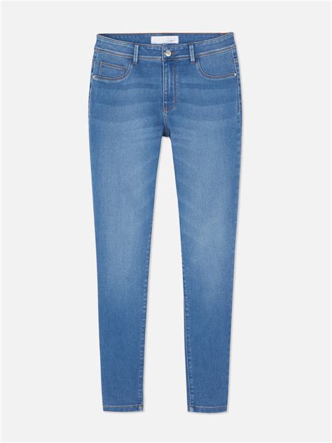 Women's Mid Blue Essential Mid-Rise Skinny Jeans | Regular | Primark