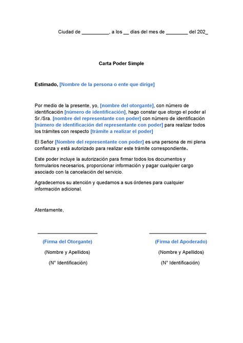 ᐅ Machote de Carta Poder Simple: Ejemplos y Formatos Gratis