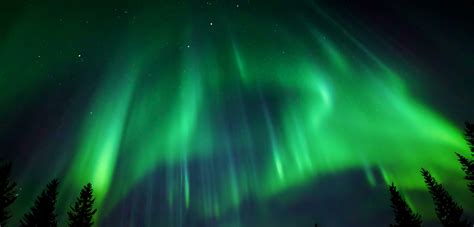 Northern lights in the sky Aurora Green light in the sky Norway North ...